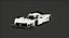 Peugeot 9X8 LMH Hypercar WEC Season 2023 White Mockup