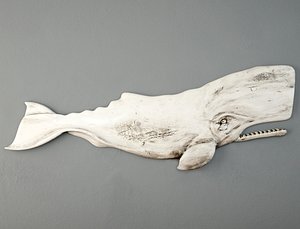 Hand-Carved Sperm Whale