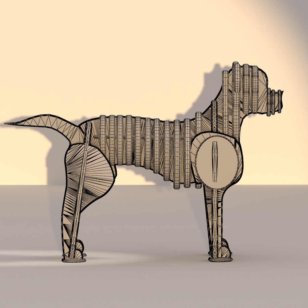 Wooden Dog Model - TurboSquid 1329268