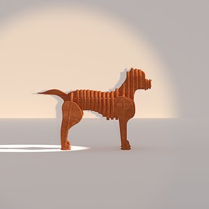 wooden dog model
