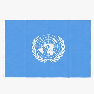 flag laying pose 3D model