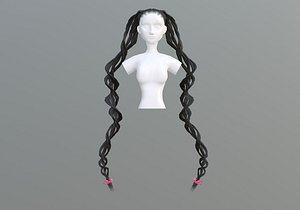 3D Ponytails Fancy Hairstyle model