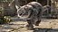 Set di pelliccia di gatto domestico a strisce grigie animato e riggato per Maya
