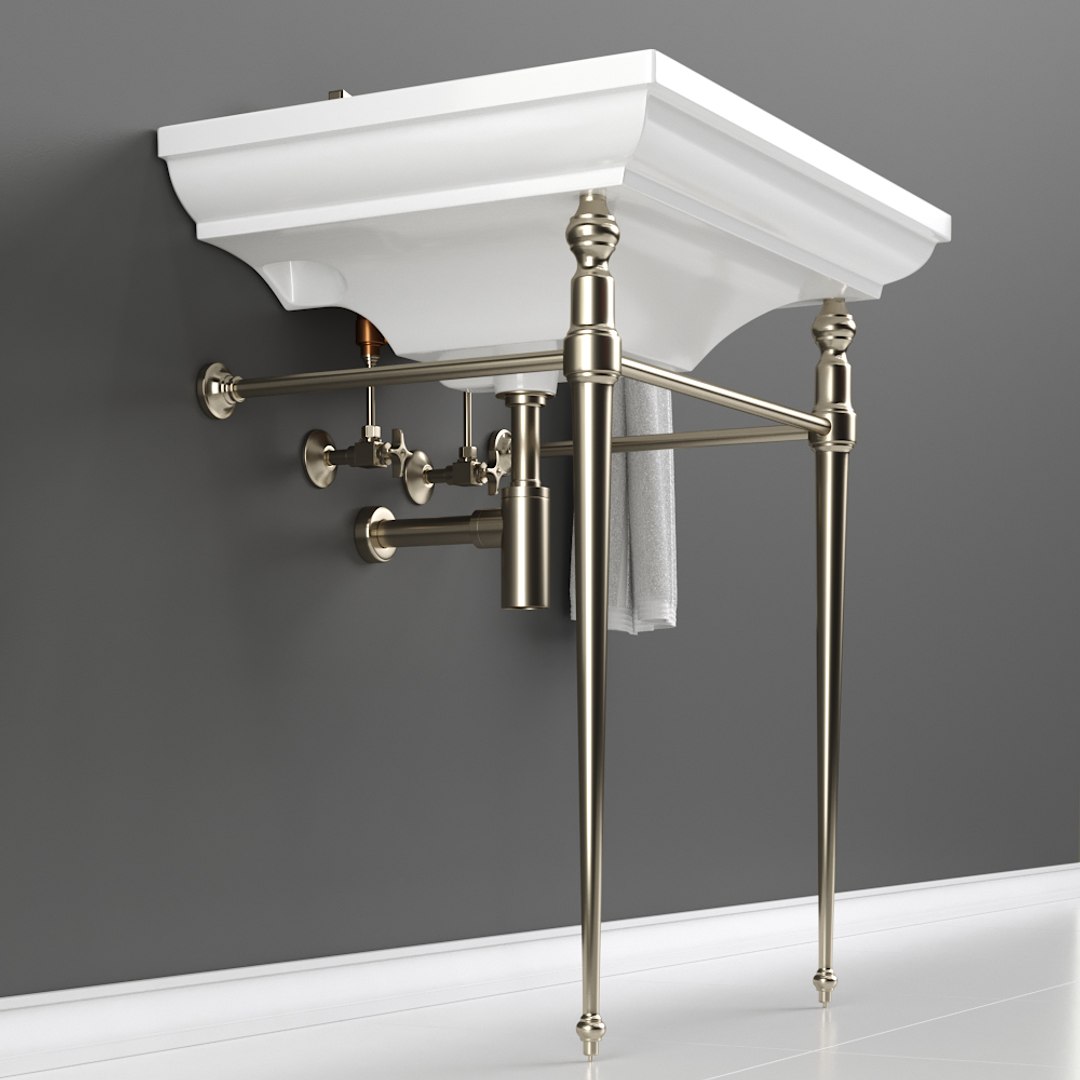 Kohler Console Table Bathroom Sink 3D TurboSquid 1302108