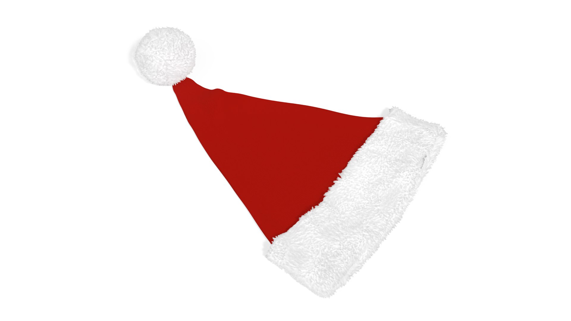 Santa Claus Hat Lying on Surface Fur 3D model preview