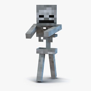 Minecraft Skeleton Rigged 3D Model
