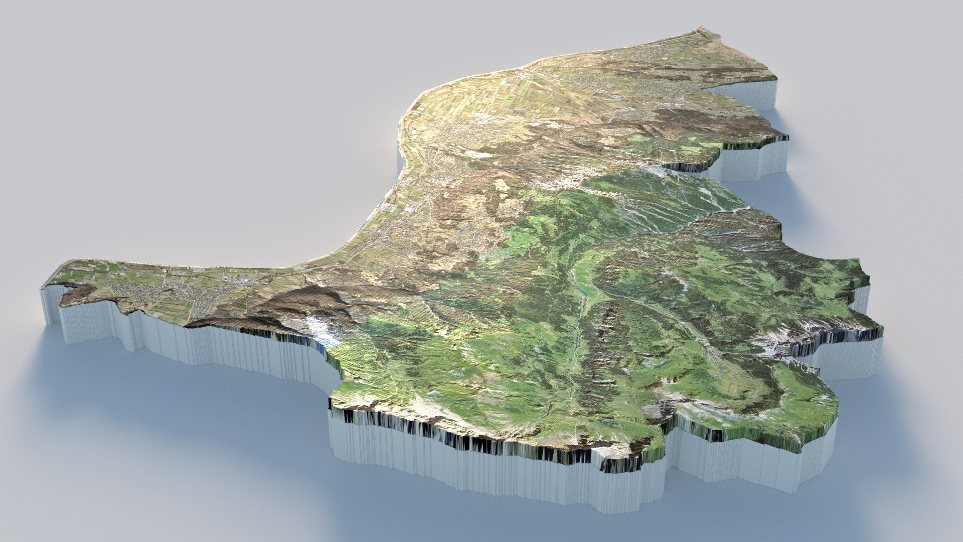 Liechtenstein Terrain Map 3D Model - TurboSquid 2336516