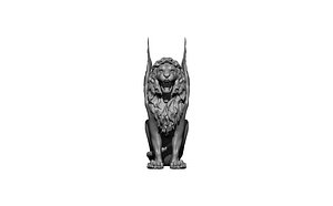 3D lion animal wings