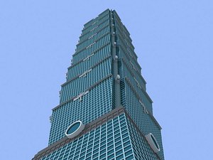 3d taipei skyscrapers buildings model
