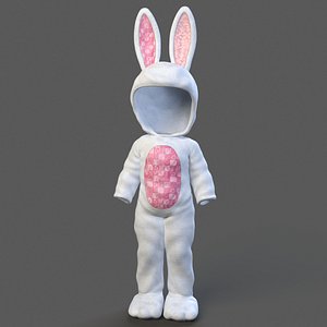 Child Rabbit Easter Costume Rigged