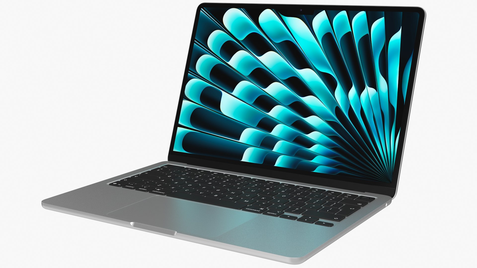 3D Model Apple MacBook Air 13 M4 2025 Silver Rigged - TurboSquid