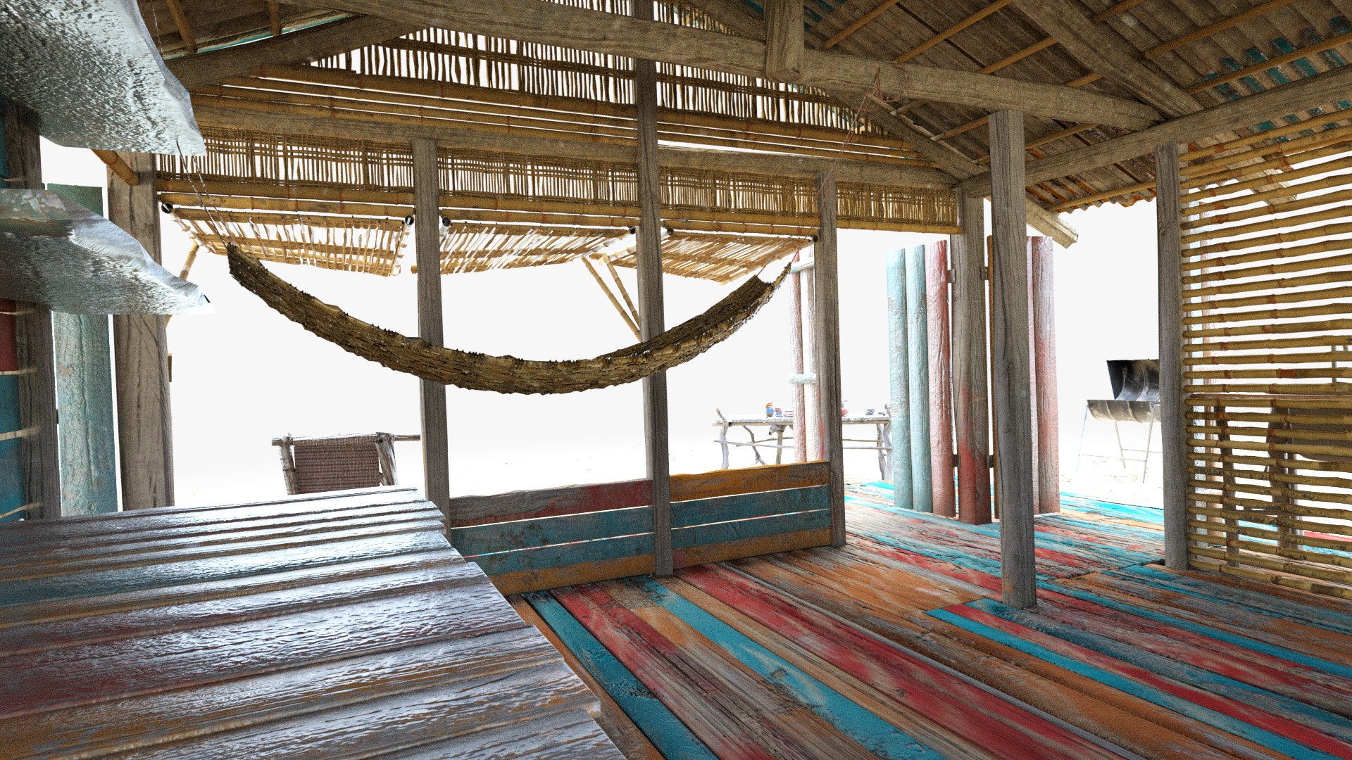 tropical island hut 3D model https://p.turbosquid.com/ts-thumb/5X/fVD1G7/P8CpAOzT/islandhut_15/jpg/1588017704/1920x1080/fit_q87/f92b2c890bc0c2acebcd9291f7acb5d56c174a78/islandhut_15.jpg