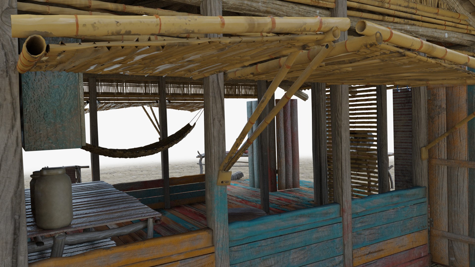 tropical island hut 3D model https://p.turbosquid.com/ts-thumb/5X/fVD1G7/eW2tYcku/islandhut_12/jpg/1588017704/1920x1080/fit_q87/342ce85cd884a96e6f20056e334eb7e3ad4efbc9/islandhut_12.jpg