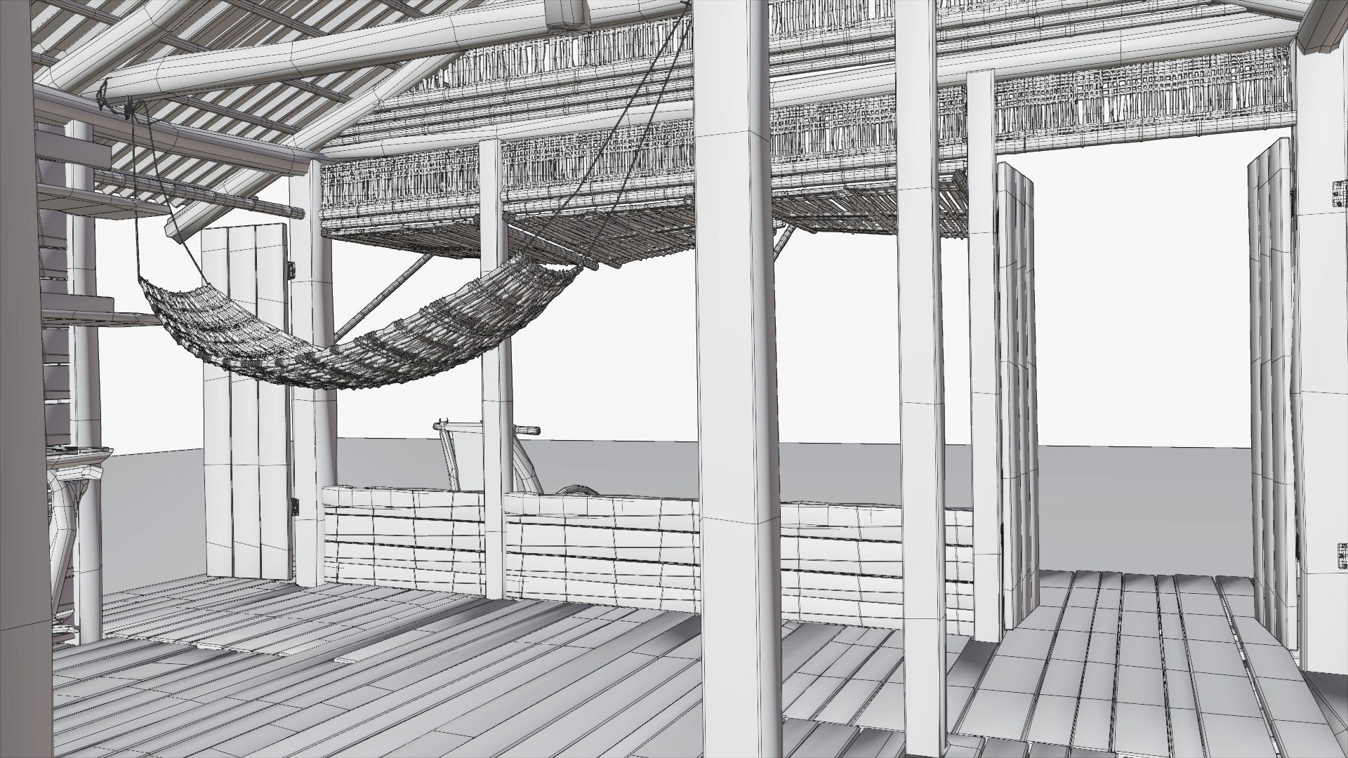 tropical island hut 3D model https://p.turbosquid.com/ts-thumb/5X/fVD1G7/eXRnsHyf/wireframe_00013/jpg/1588020694/1920x1080/fit_q87/30af6ef4d78037e58e8462a8b2b3f044d9d5358e/wireframe_00013.jpg