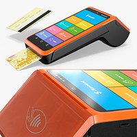 Handheld POS Terminal with Payment Card