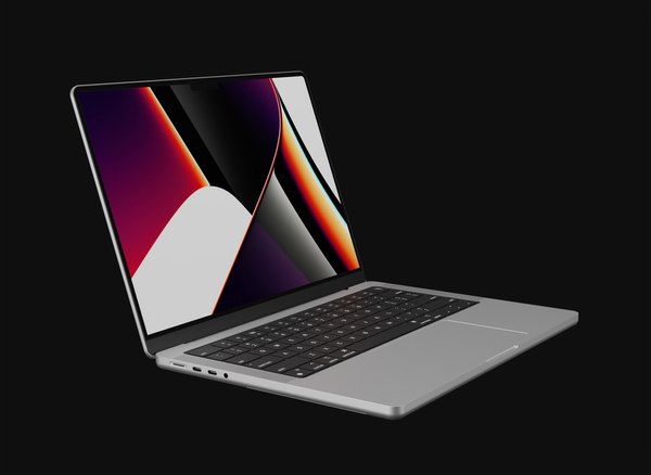 3D модель Apple Silicon MacBook Pro 14 дюймов 2021 года в официальном  дизайне TurboSquid 1805231