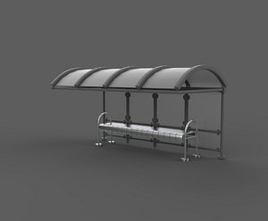 3D Bus Stop 03 3D model