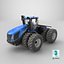 New Holland T9 Wheeled Tractor Dirty Simplified 3D model