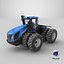 New Holland T9 Wheeled Tractor Dirty Simplified 3D model