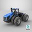New Holland T9 Wheeled Tractor Dirty Simplified 3D model