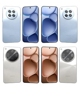 OPPO Find X8s Island Blue And OPPO Find X8 Ultra Moonlight White 3D model