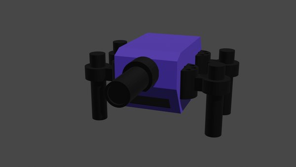 3D Low Poly Sci-Fi Bot - Purple Variant - TurboSquid 1760871