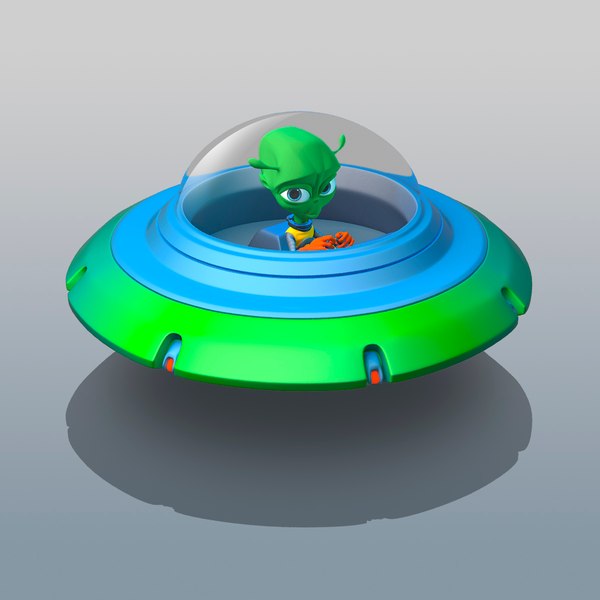 Ufo cartoon alien 3D model - TurboSquid 1179082