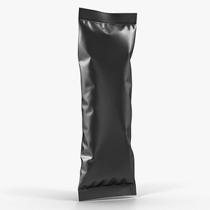 3D small black bag template model