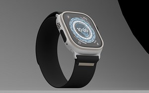 Smart Watch 3D Model - High Quality PBR - BLEND FBX OBJ GLTF USD STL- Render AR Ready