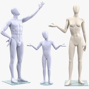 Rigged Mannequins Collection for Maya