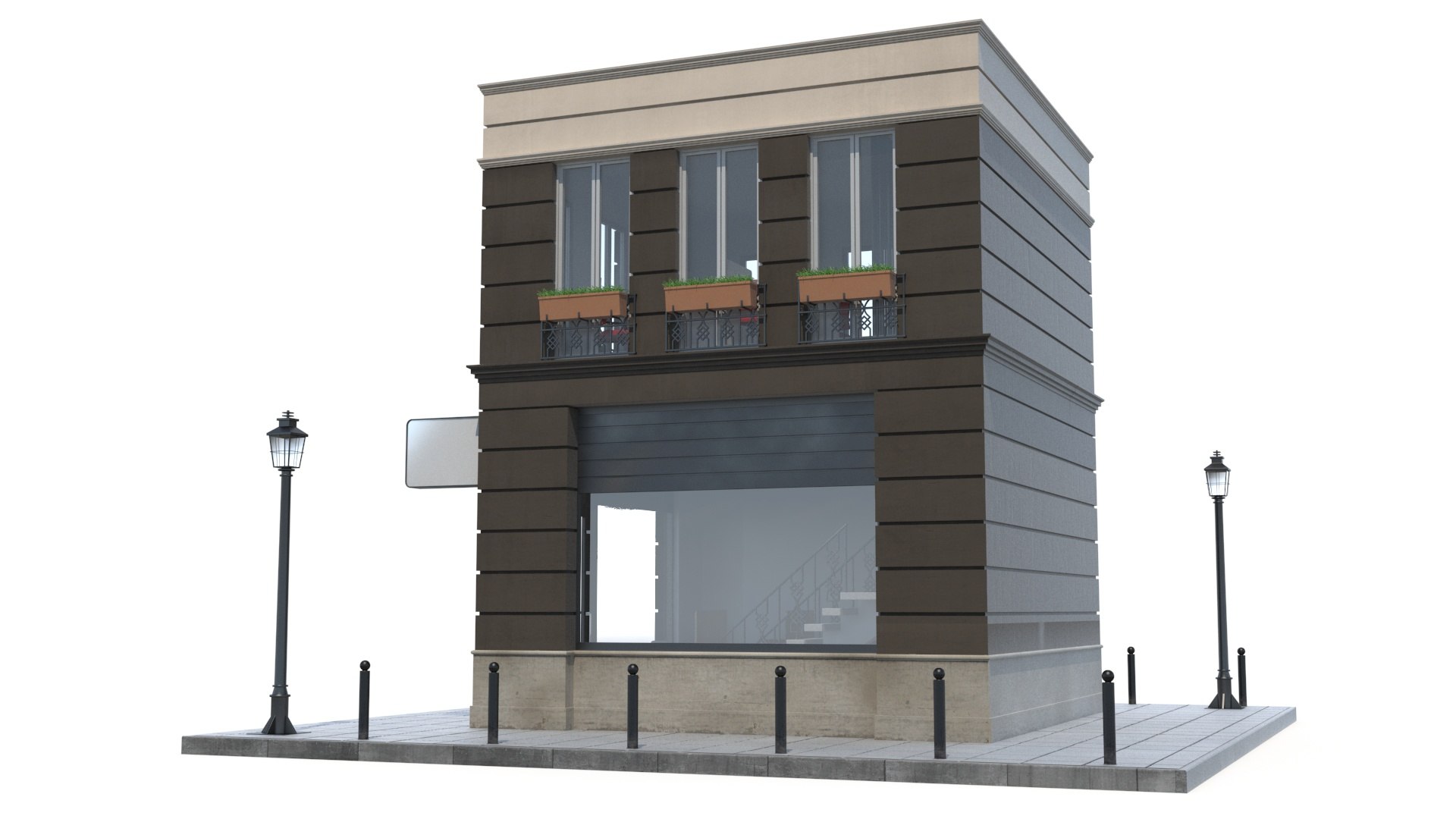 3D Small Office Building Fur - TurboSquid 2152240