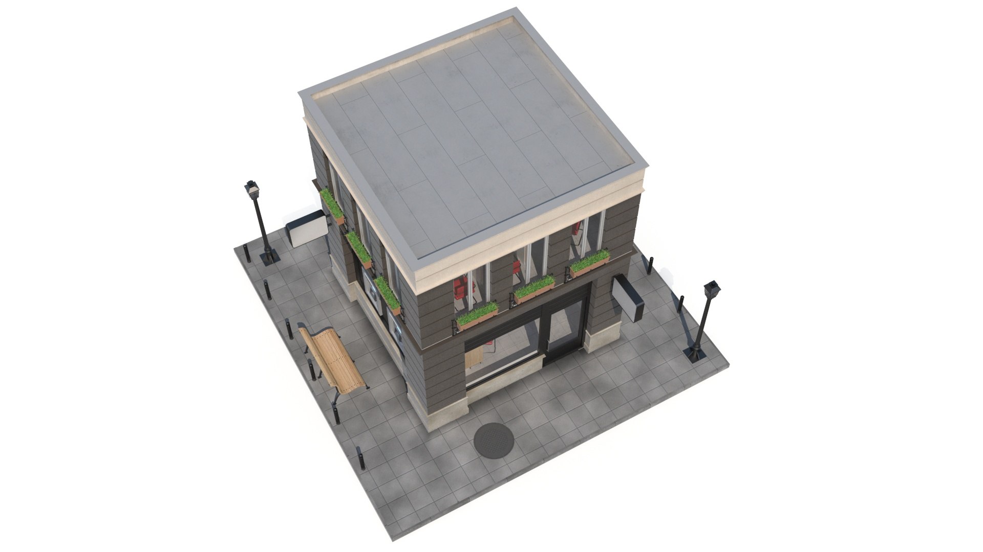3D Small Office Building Fur - TurboSquid 2152240