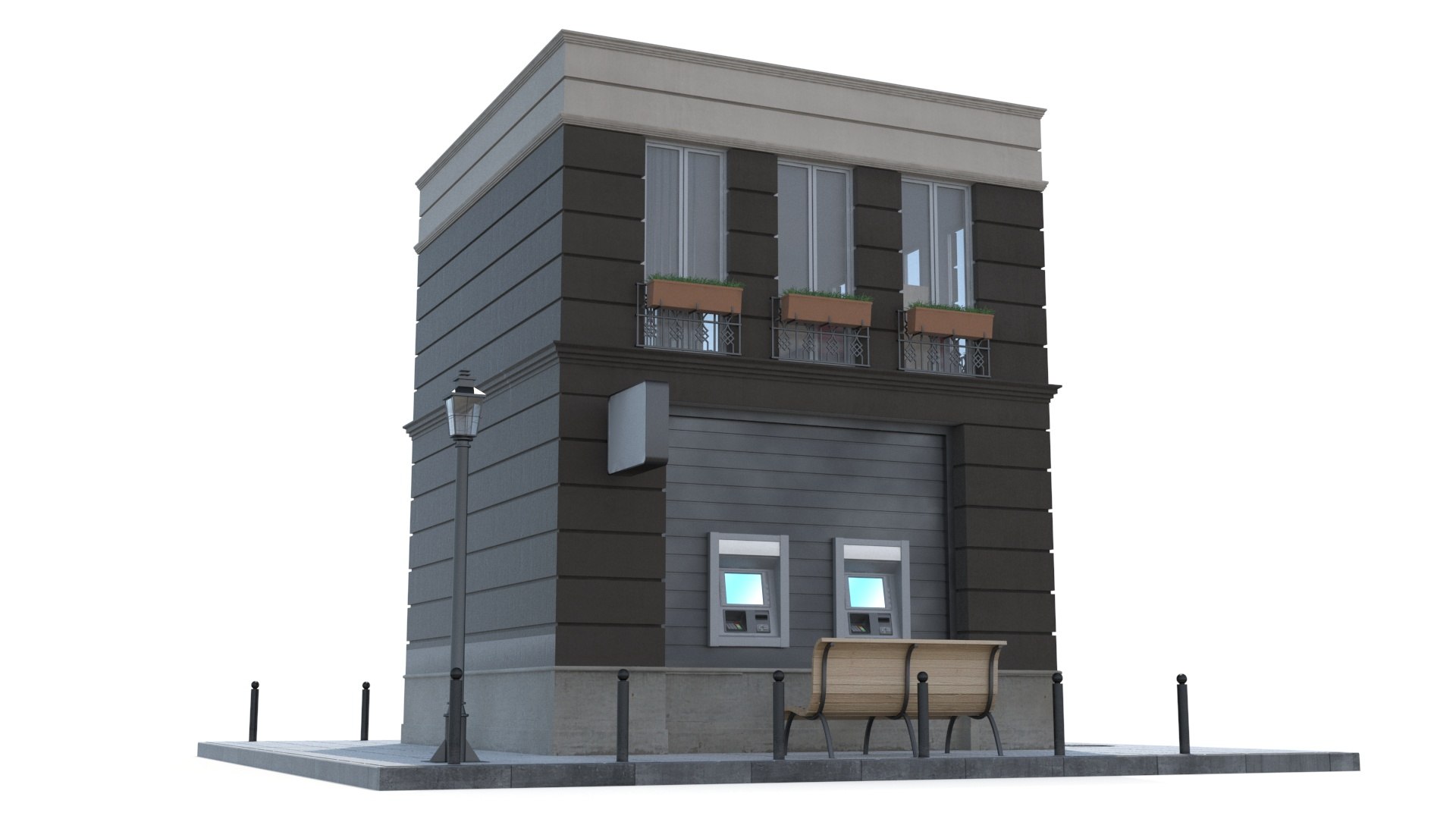 3D Small Office Building Fur - TurboSquid 2152240