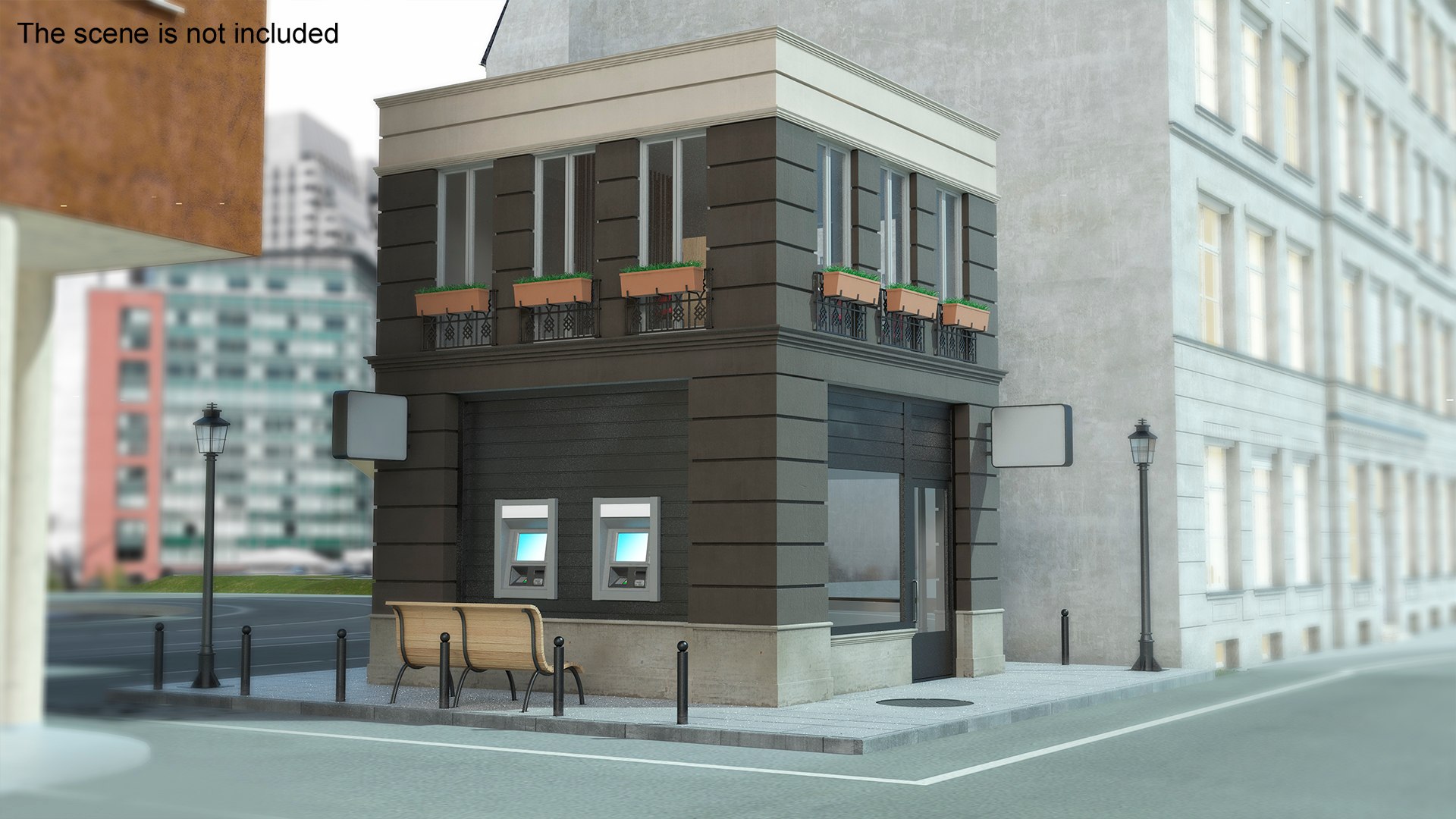 3D Small Office Building Fur - TurboSquid 2152240
