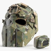 Tactical Combat Mask with Respirator and Camo Design