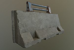 concrete barrier 3D