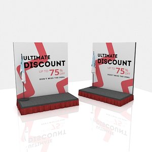 little stage skirting backdrop 3D model