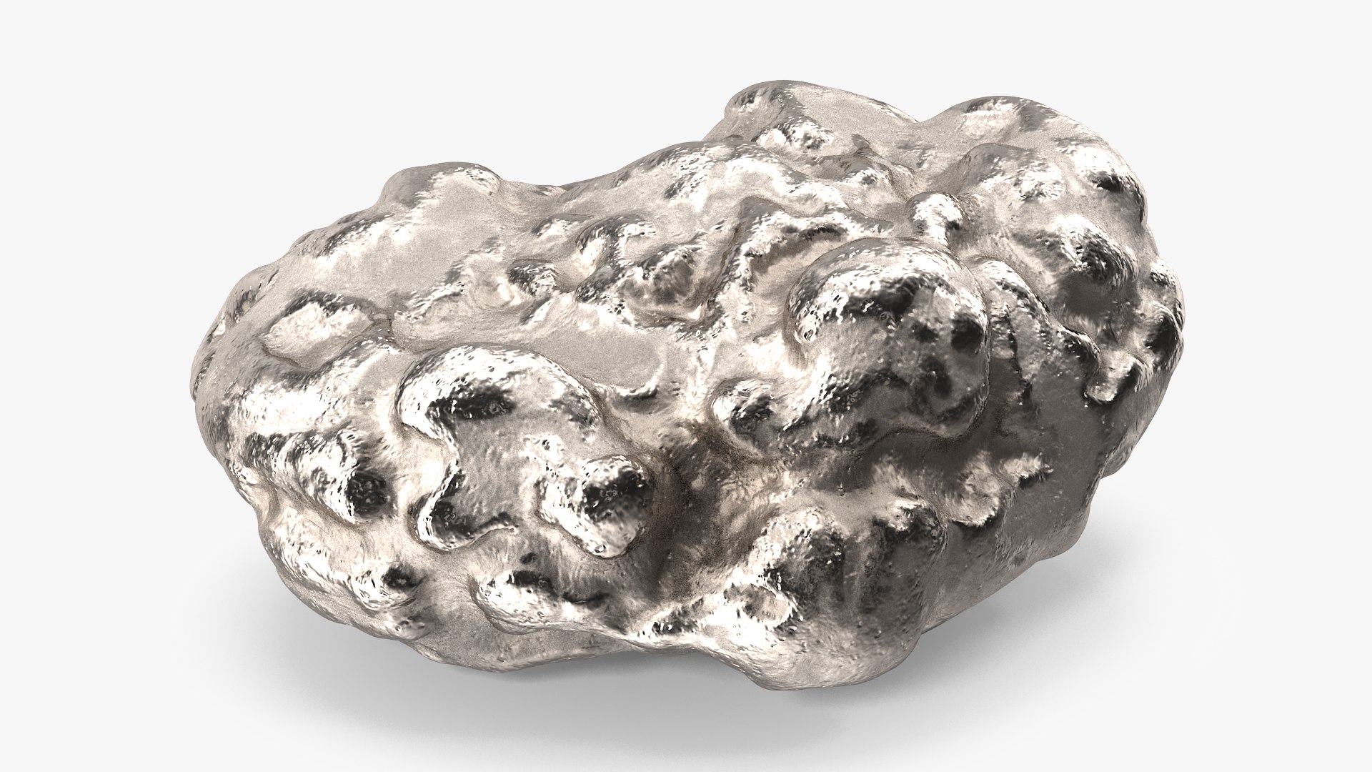 Silver Mineral 3D model preview
