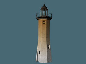 3d model of lighthouse light