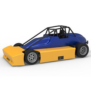 3D Experimental Pavement Silver Crown Car Version 2 Scale 1 to 25 model