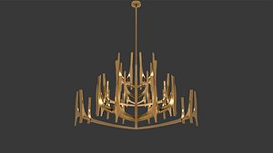 3D Tusk Chandelier 2 model