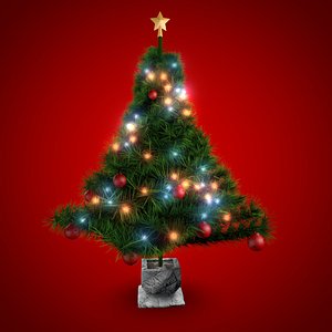 c4d christmas tree needles cedar