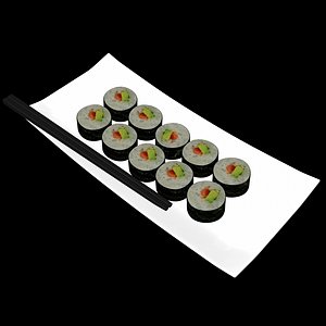 sushi chopsticks 3d obj