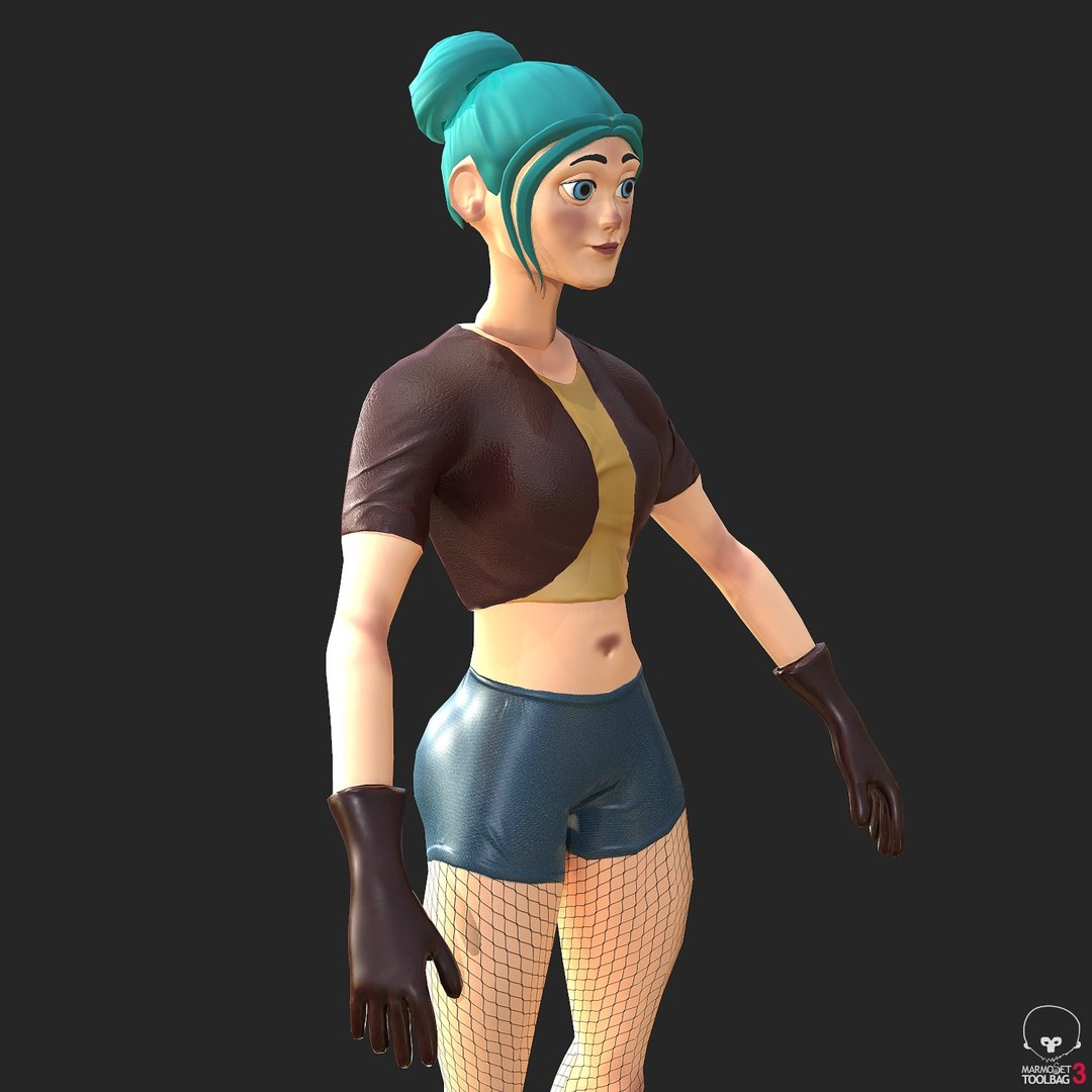 3D Character Stylized Girl Rigged Model - TurboSquid 1638727