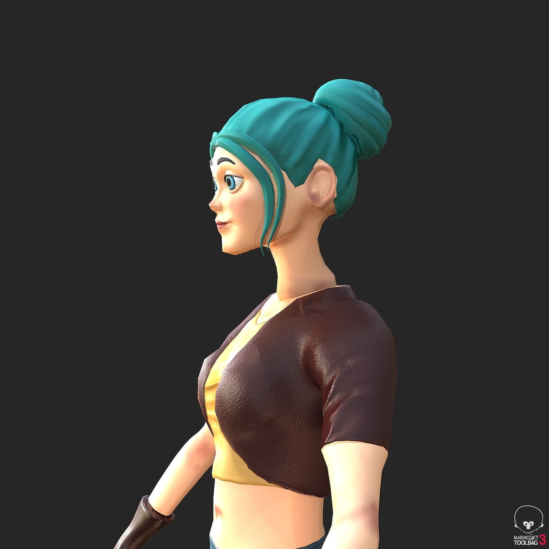 3D Character Stylized Girl Rigged Model - TurboSquid 1638727