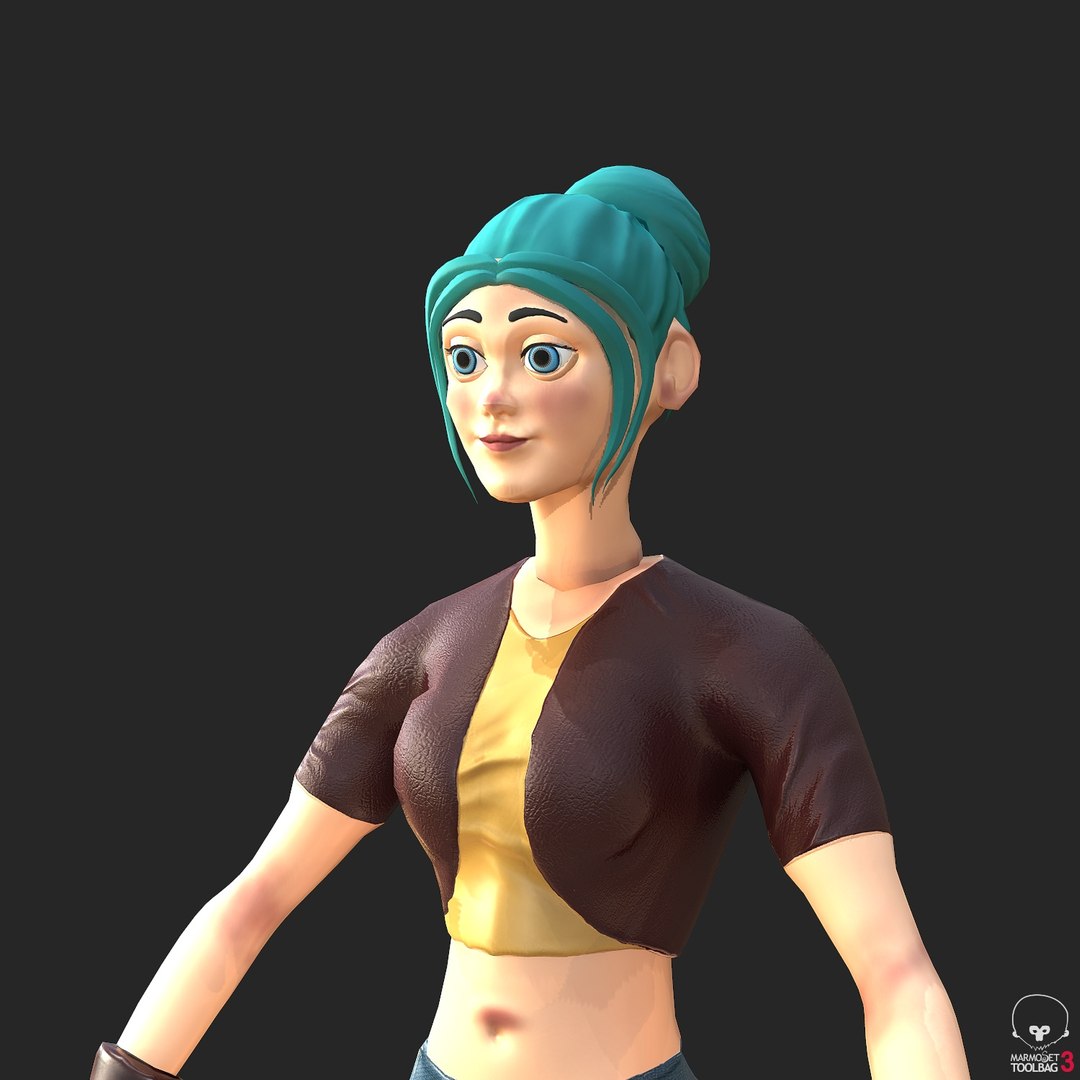 3D Character Stylized Girl Rigged Model - TurboSquid 1638727
