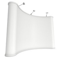 Blank Pop Up Stand. Trade show booth white and blank mock-up.