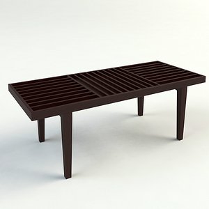 3dsmax serenity slats bench
