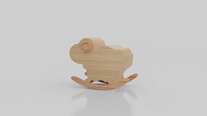 3D Wooden Cartoon Sheep Theme Showpiece