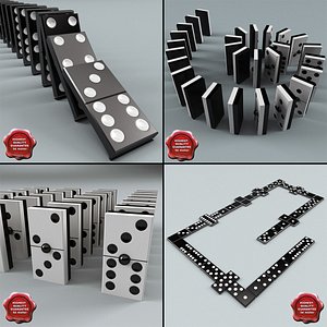 domino set modelled 3d model